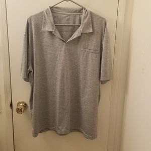 Mens Reel Legend vented short sleeve gray polo. Size XL